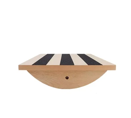 Wholesale rectangle fitness standing desk balance board Calf Stretcher  for Core Strength Training, wooden balance board