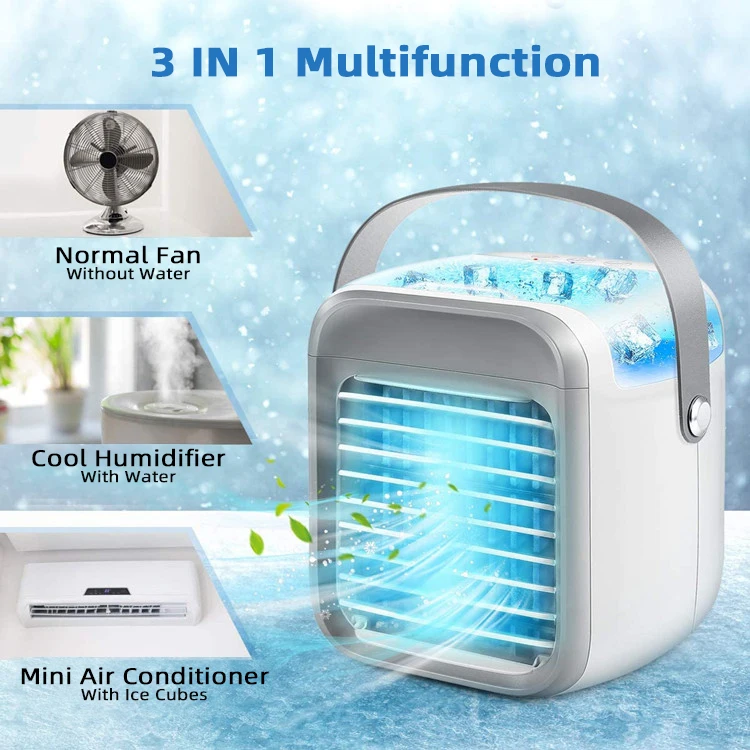 3 In 1 Led Mini Usb Water Air Fan Portable Air Cooler Fan Mini Usb Air Conditioner 7