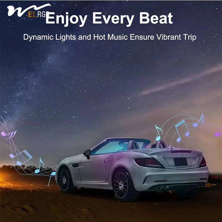 Car LED Strip Lights Multicolor Interior Car Lights 16 Million Colors 5 in 1 Ambient Lighting Kit (5 in 1 APP)