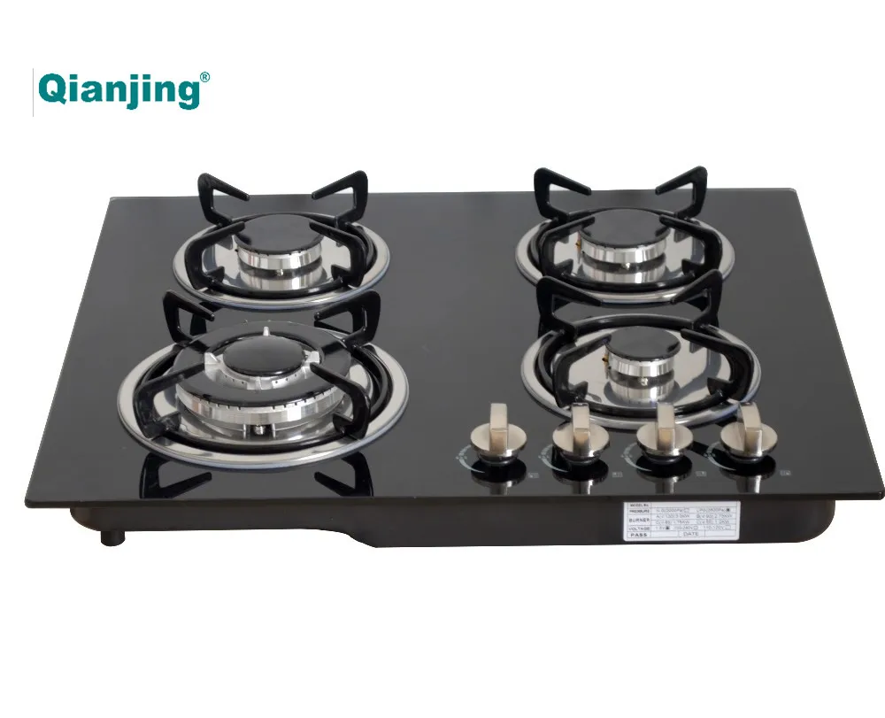 built in gas cooktop for kitchen 4 burner gas hob glass stove cooker