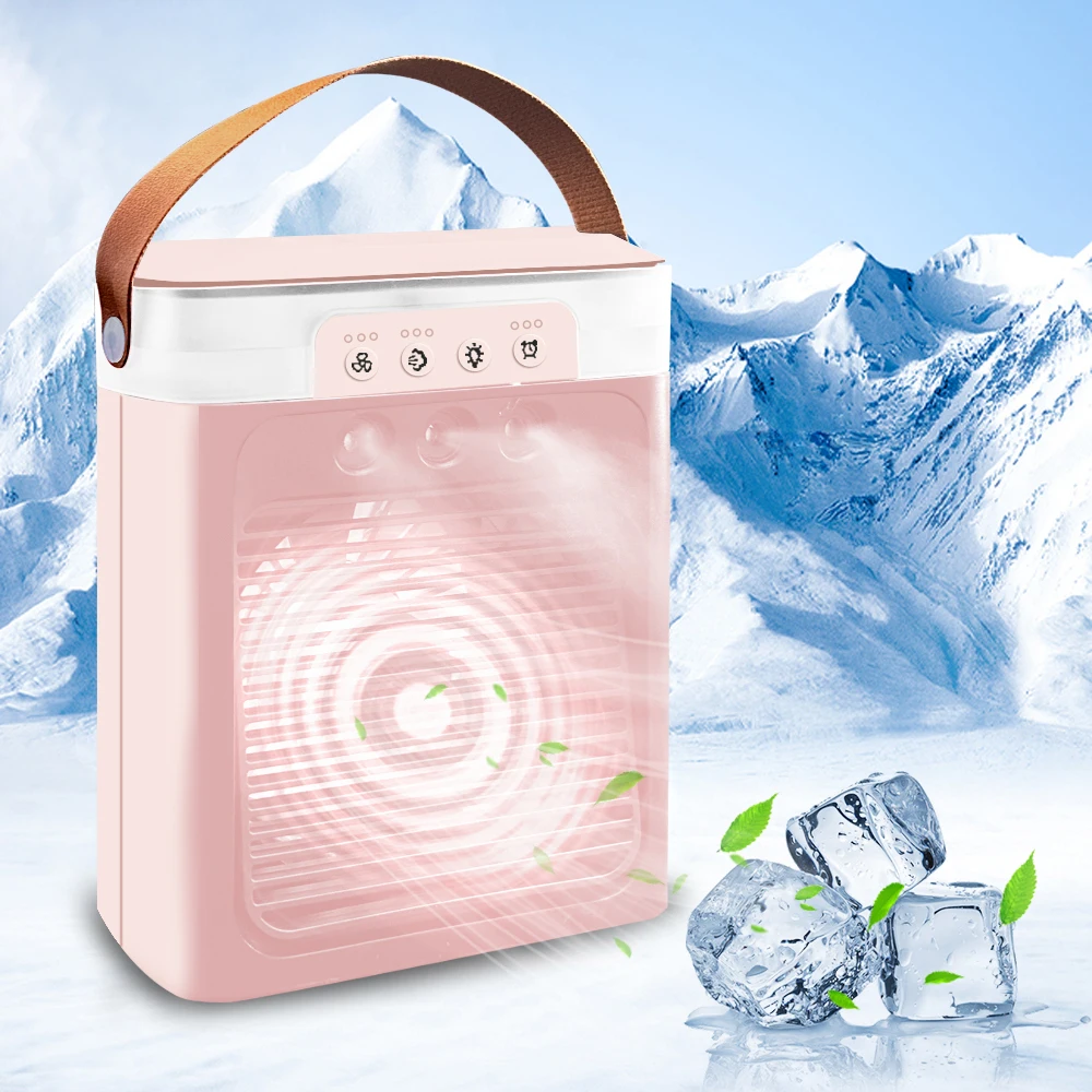 2024 air cooler charging fan price with battery 6inch rechargeable fold usb strong wind mini cooler air conditioner mist ice