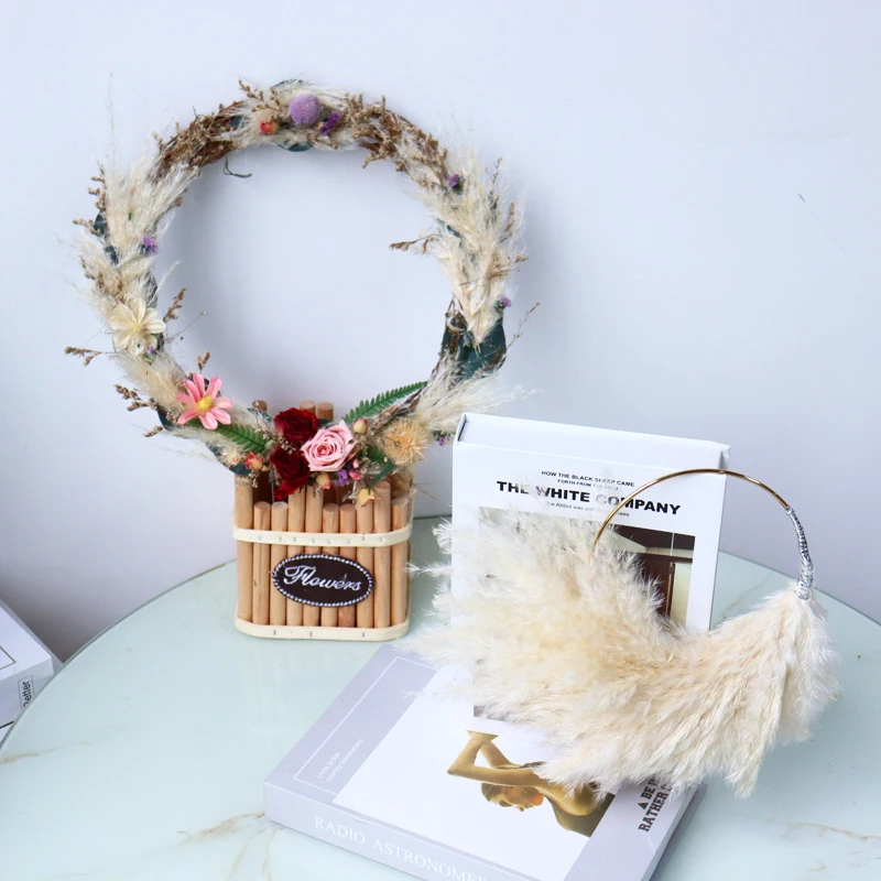 wreath supplies wholesale dried flower wreath flores preservadas natural wedding backdrop