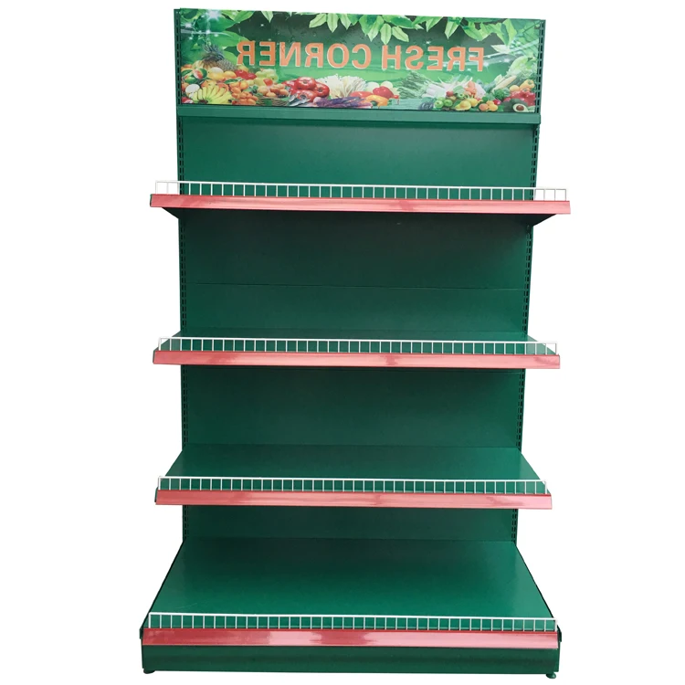 Gondola Stainless 5 Layer Vegetable Fruit Rack Shelves for Retail Store Racking