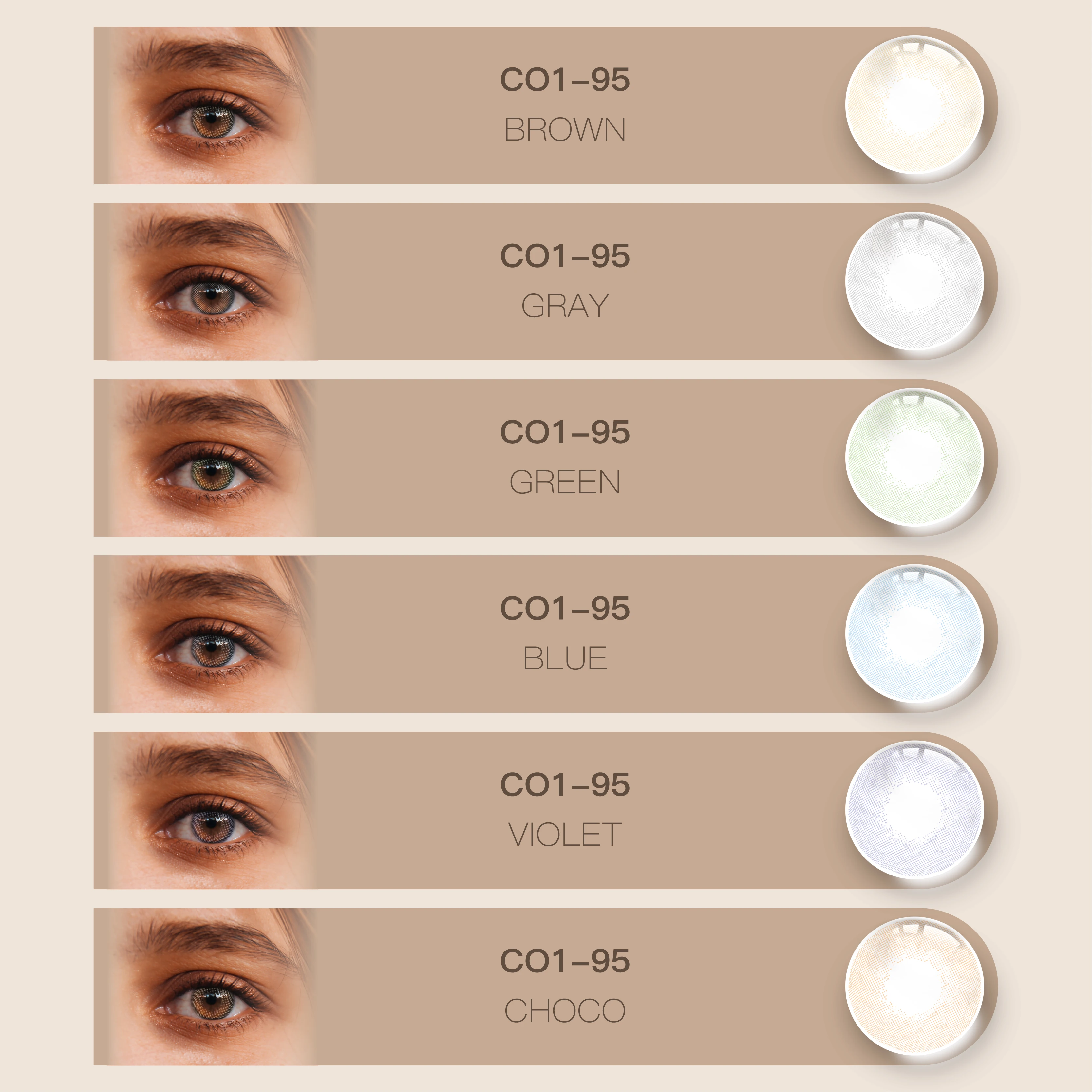 Hot Sale Natural Color Contact Lenses With Power For Dark Eyes