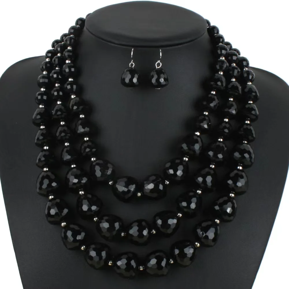 Hot selling handmade beads statement chunky necklace