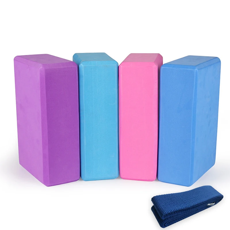 Fitness High Quality Custom Durable Eva foam yoga block  pink and blue yoga blocks