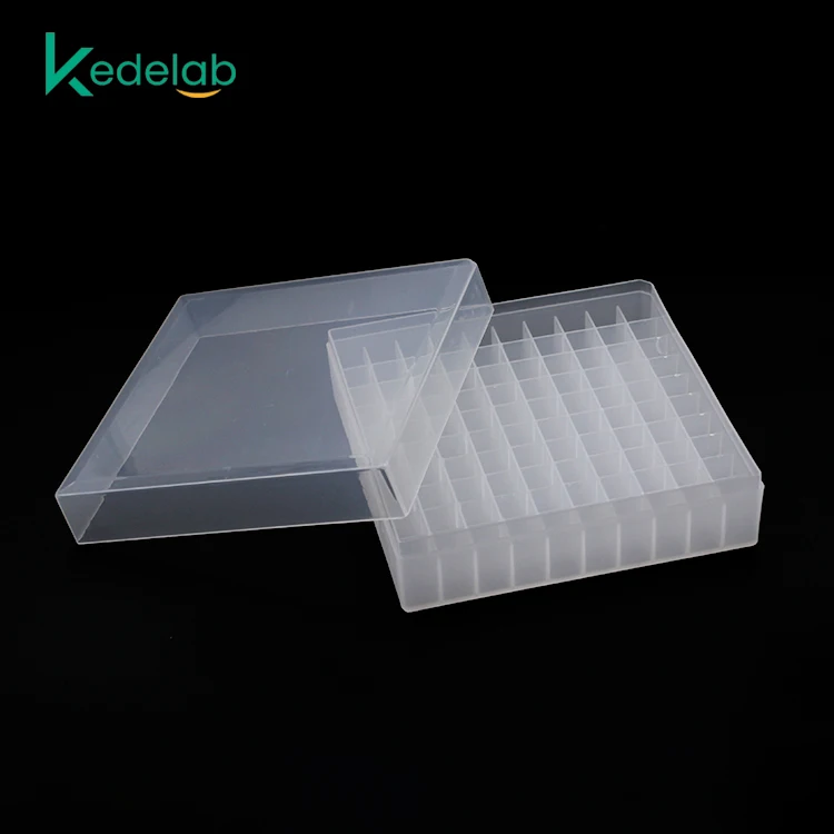 Factory Direct Supply Cheap Price Box Freezing Tube Storage Plastic 81 Holes Freezing Cryo Tube Box