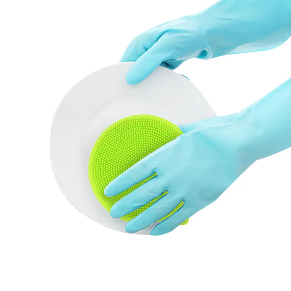 Durable Reusable Household Silicone Long Hand Magic Dishwashing Pet Kitchen Cleaning Glove