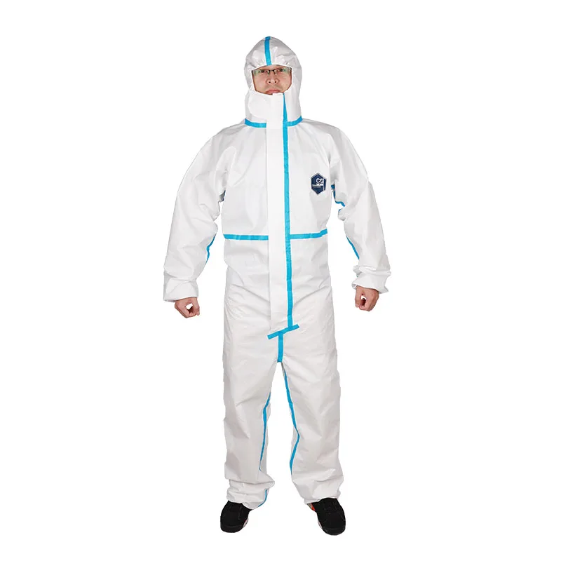White Disposable Clothing Coverall Disposable Protection Virus Suit