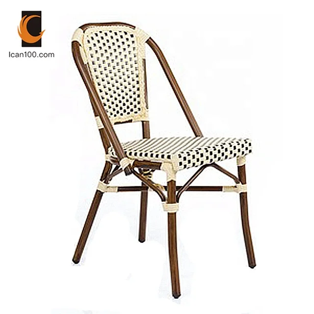 Provincial Style Retro Rattan Wicker French Cafe Dining Chair Restaurant chaises cafe chair furniture restaurant sillas