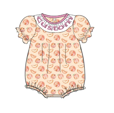 Yihui Hot Sale OEM Infant Baby Girl Outfit Ruffle Romper Ribbed Body Suit Summer Cotton  baby bamboo romper