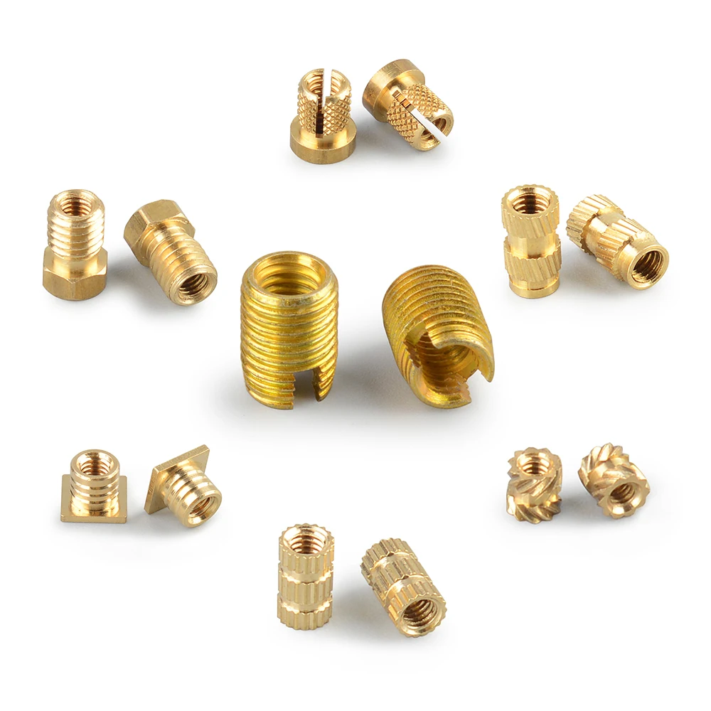 brass inserts hex atv hexagon Injection molding Knurled Brass Material bolt insert nut