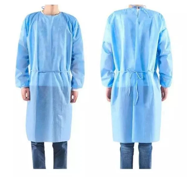 AAMI Level 2 AAMI Level 3 Waterproof PP+PE/SMS surgical isolation gown disposable isolation gown