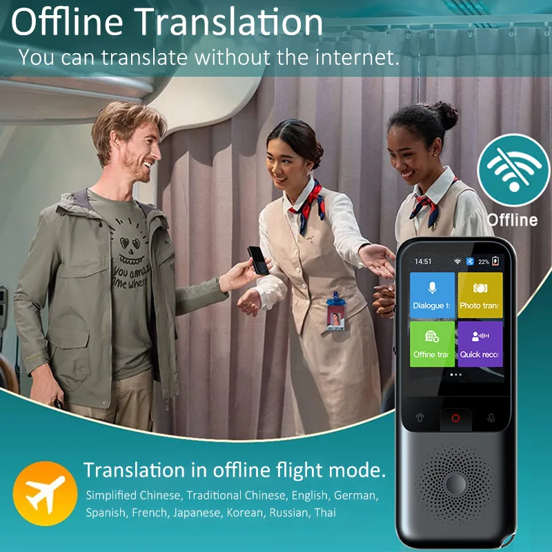 New Arrival AI Intelligence Translator Support Voice/Photo/Recording Translation for Business/Travel/Education