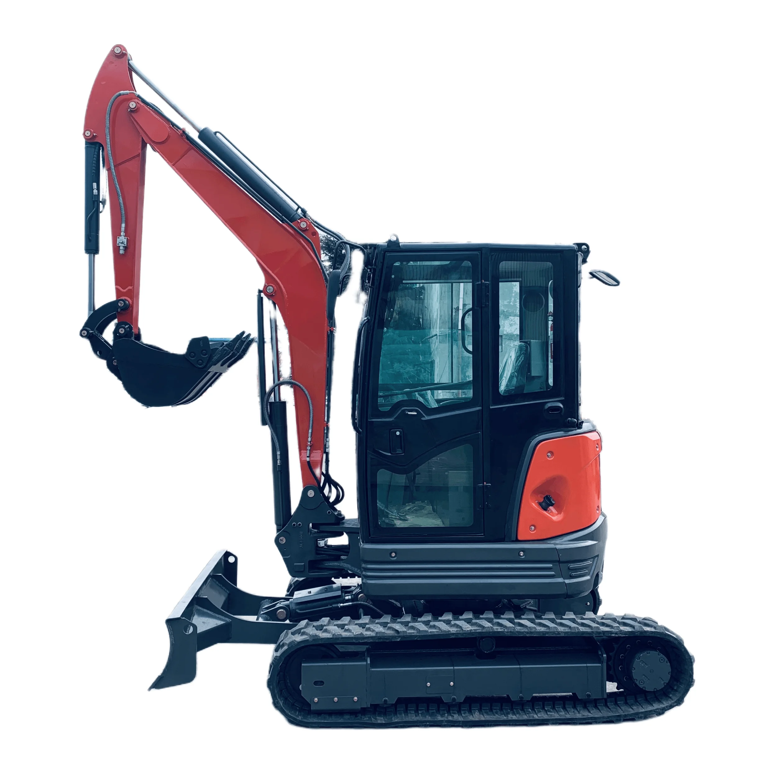Best new design import 4 ton mini tractor excavator cab towable backhoe with CE for sale