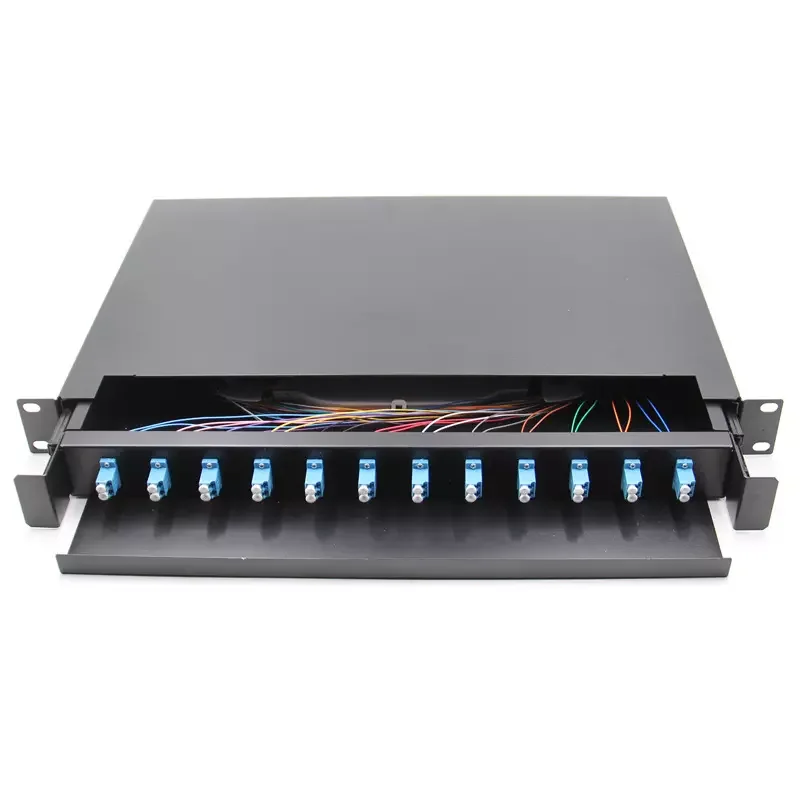 FTTH 1U 12 Core SC/FC/ST/LC Rack Mount Splicing Fiber Optic Patch Panel