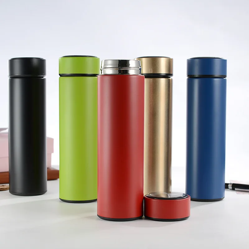 For AMZ Double Wall Stainless Steel 500ml Vacuum Insulated Thermos Flask With LED Display air up water bottle