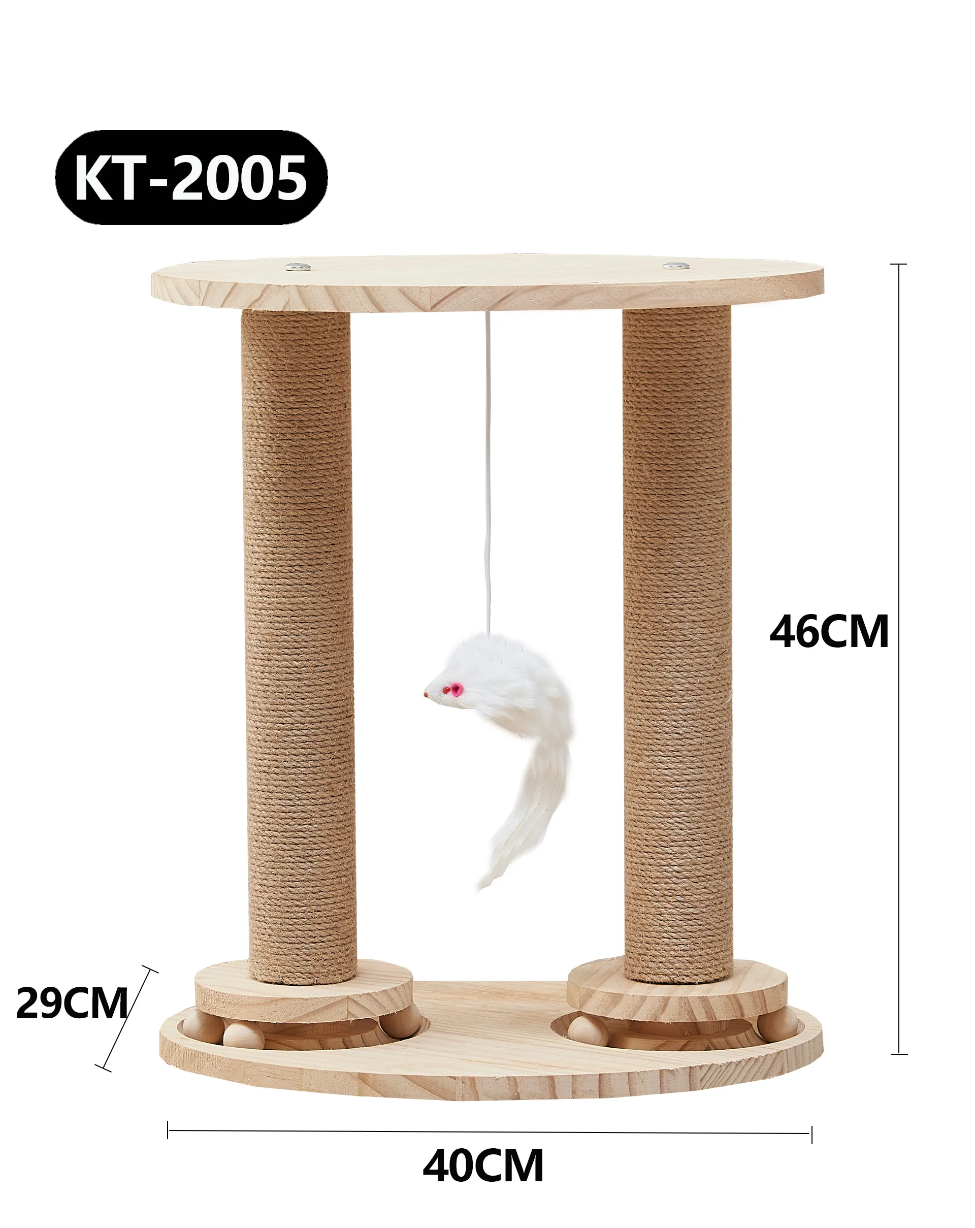 YUANMUWU Wholesale Customize Low Price Pet Toys 2 Post Cat Scratcher Cat Manufacturer Cute Cat Tree Small