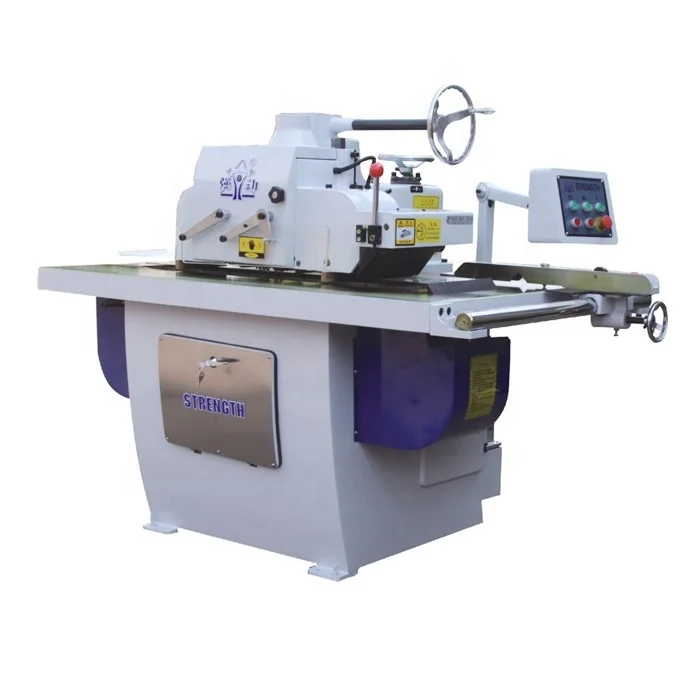 Solid timber single straight line cutting saw machine