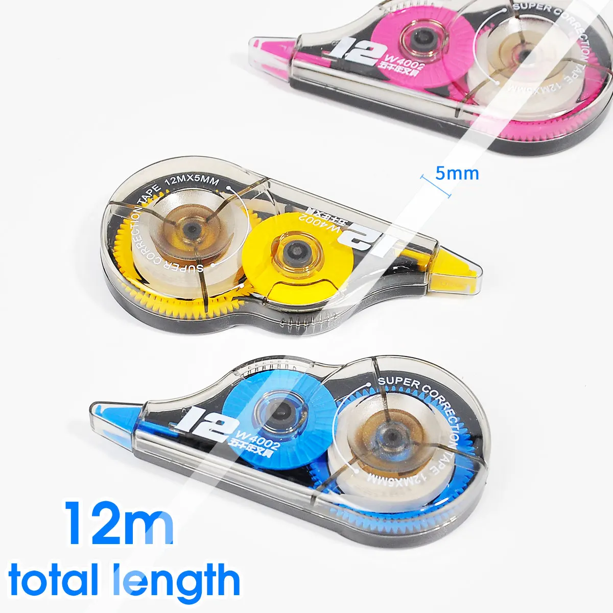 Hot Sell Correction Tape 12m Wholesale Office Supplies Correction Tape for School 3pcs  Set