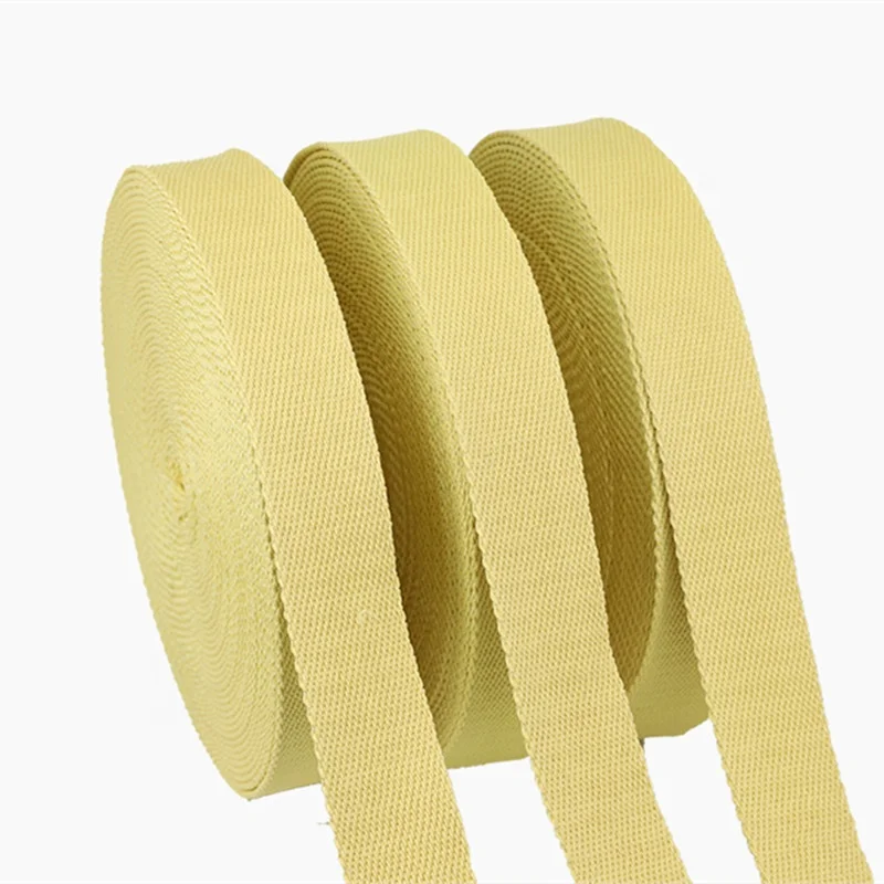 China Factory 100% Para Aramid Tape 1500d 12GSM High Strength Aramid Fireproof Safety Belt