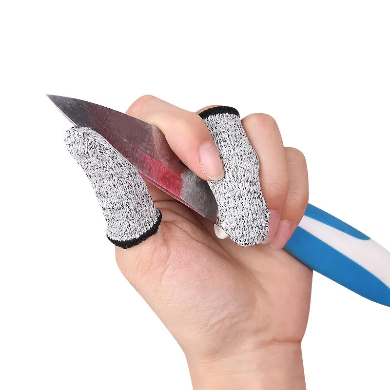 Factory direct sales level 5 cut-resistant gloves carving finger cots protective fingertip wear-resistant