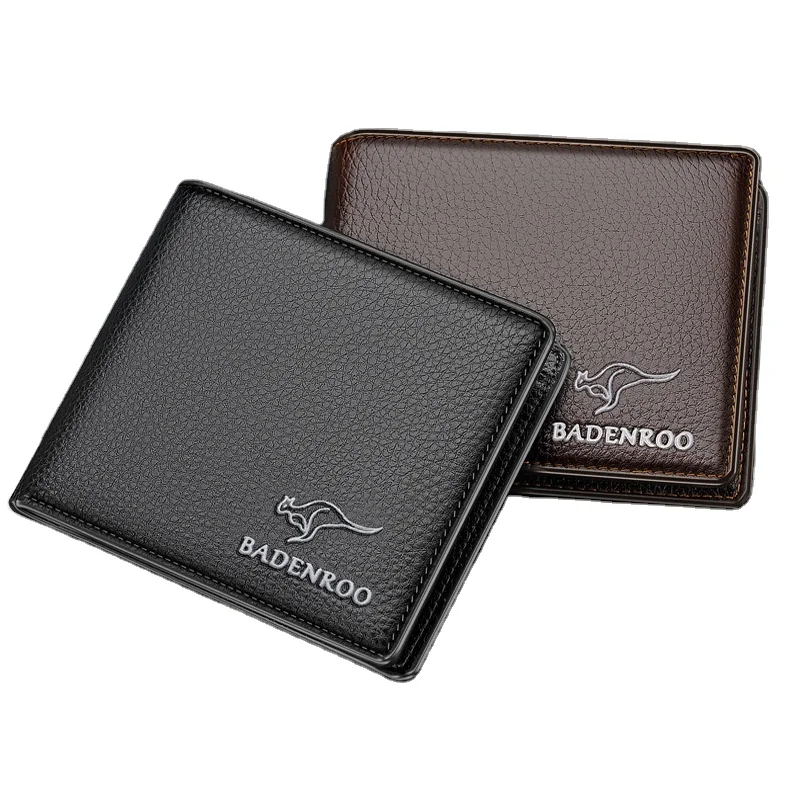 Мужской кошелек из натуральной кожи, визитница, прочный роскошный короткий кошелек на молнии для мальчиков, высококачественный фирменный кожаный мужской кошелек