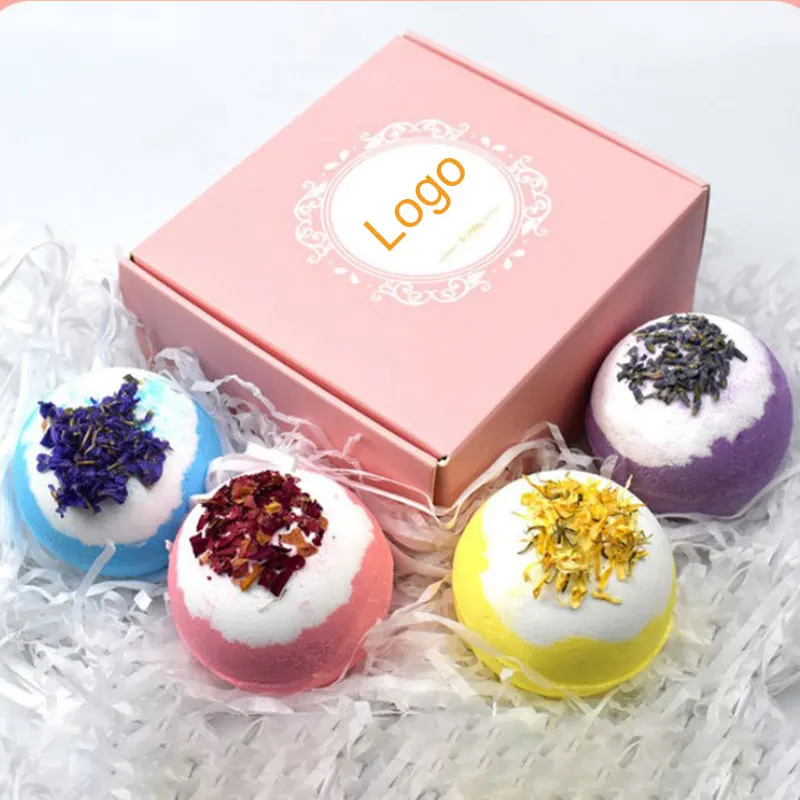 Making organic vegan salt bath ball bombs bubble private label