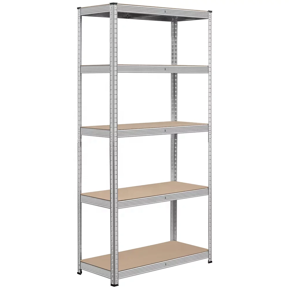Custom Steel Garage Storage Rack 5 Tier Metal Boltless Shelves & Units Warehouse Rack Pallet Stacking Racking Storage System