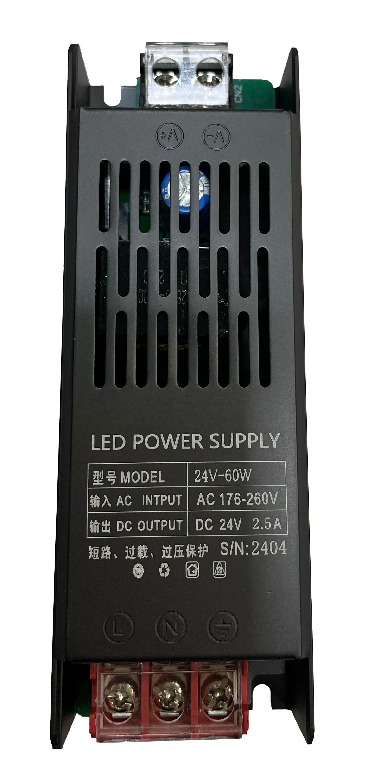 waterproof DC 24v 60W 100W 200W led driver outdoor light box switching power supply transformer