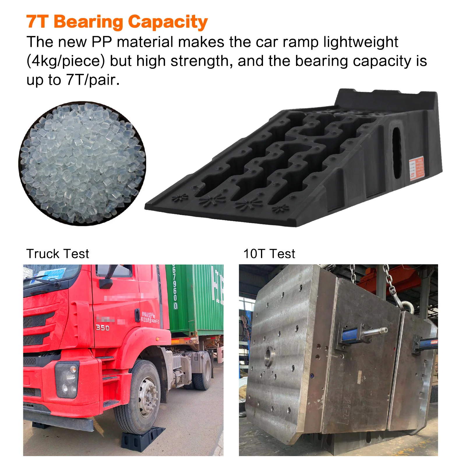 Vehicle Service Ramp Set, Heavy Duty Truck Ramps for Vehicle Maintenance