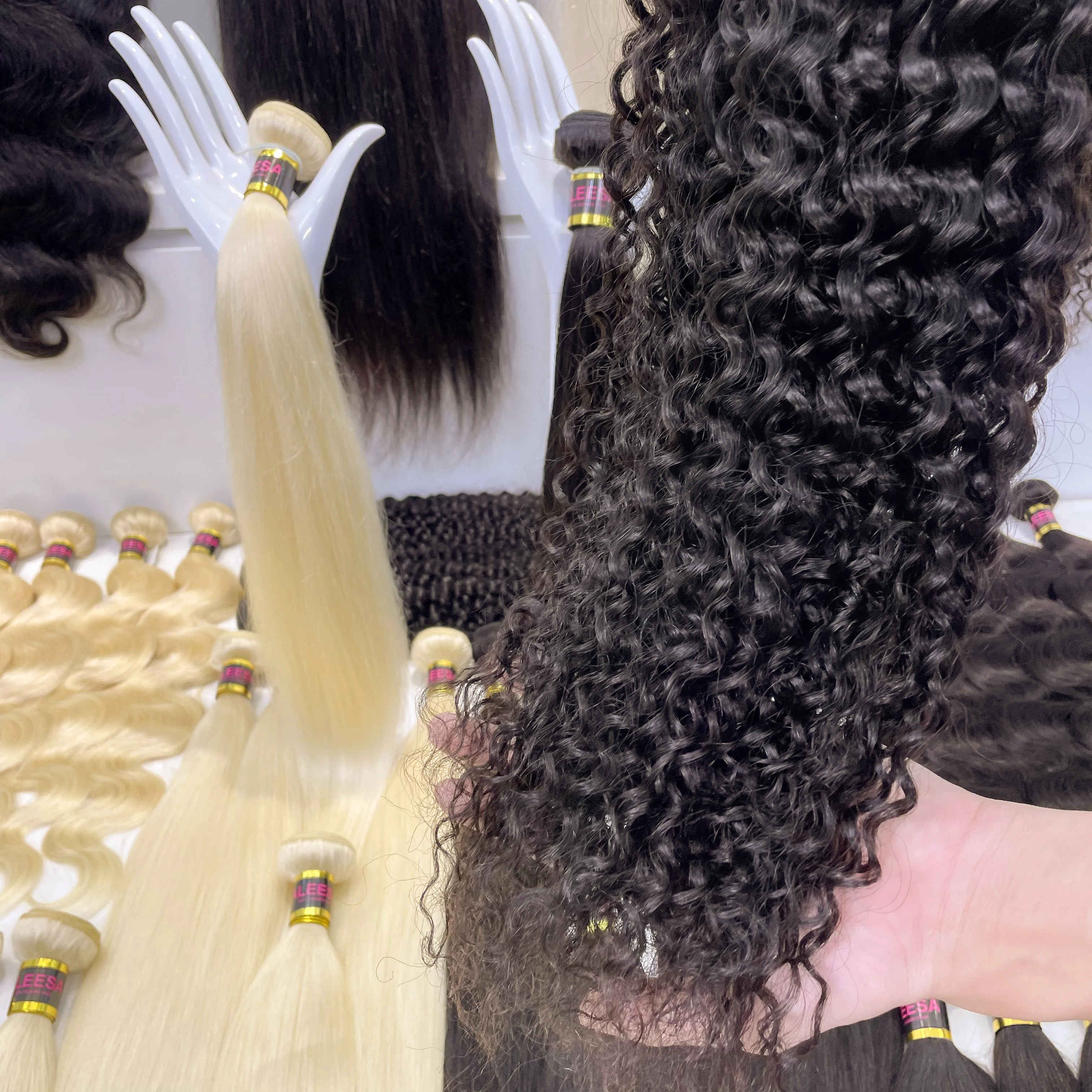 Wholesale Hair Vendors Raw Indian Hair, Single Donor Remy Virgin Indian Hair, Raw Curly Import Indian Human Hair Extension