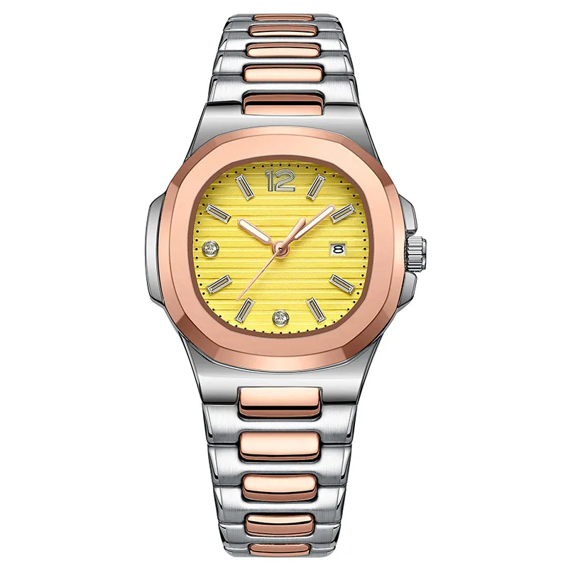 New Design High Quality Luxury Business Waterproof Stainless Steel Diamond Quartz Wrist Watches For Women