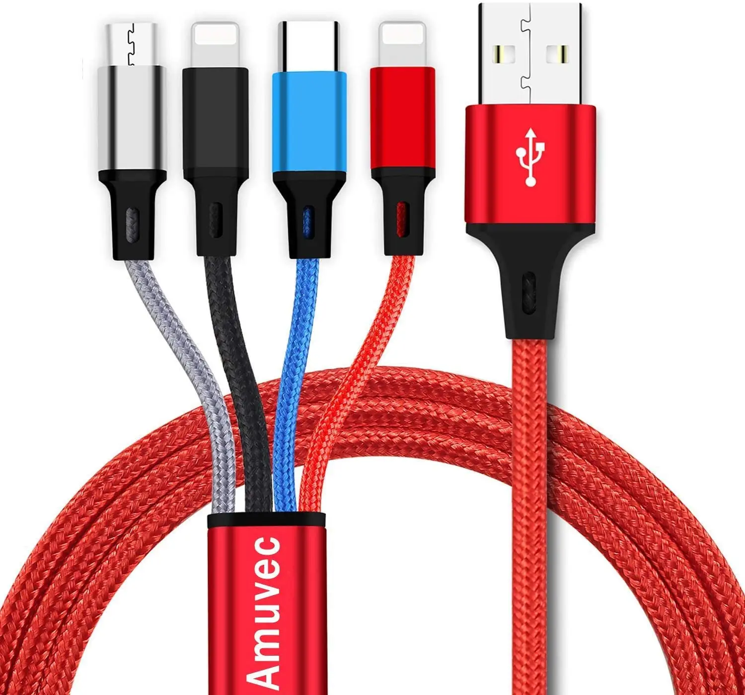  Заводской 4 в 1 3 А нейлоновый кабель usb быстрый зарядный usb-кабель