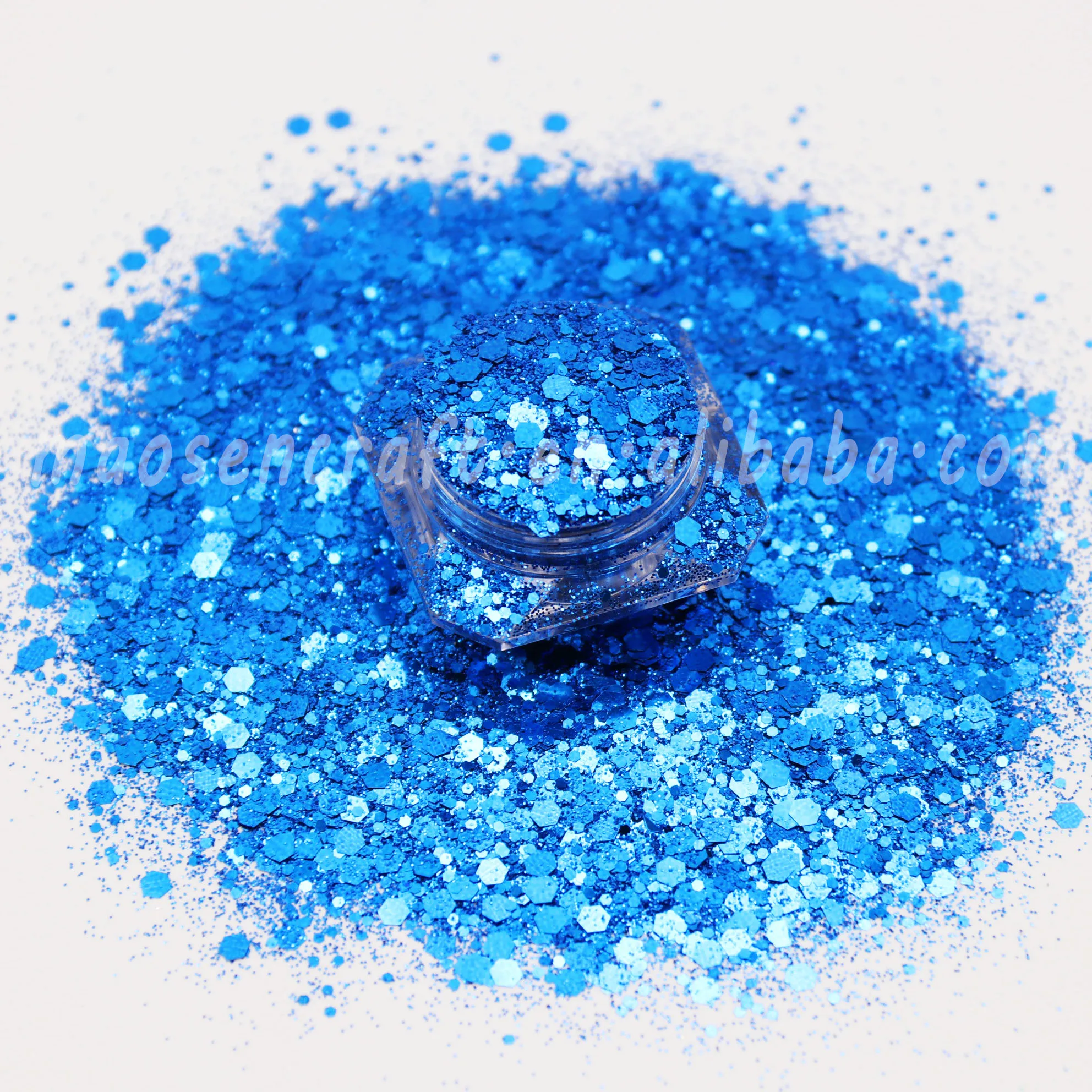 Оптовая продажа низкая цена Заводская поставка синий цвет массивный смешанный Блеск для смолы