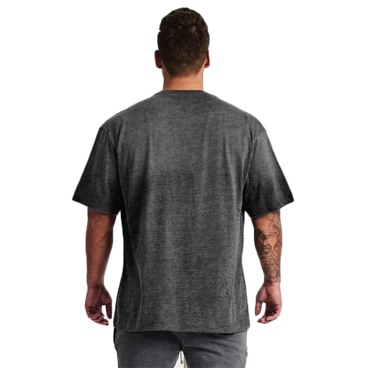 OEM Top custom plain boxy mens t shirt oversized casual drop shoulder 210gsm 100% cotton print blank  t-shirt oversizet shirt