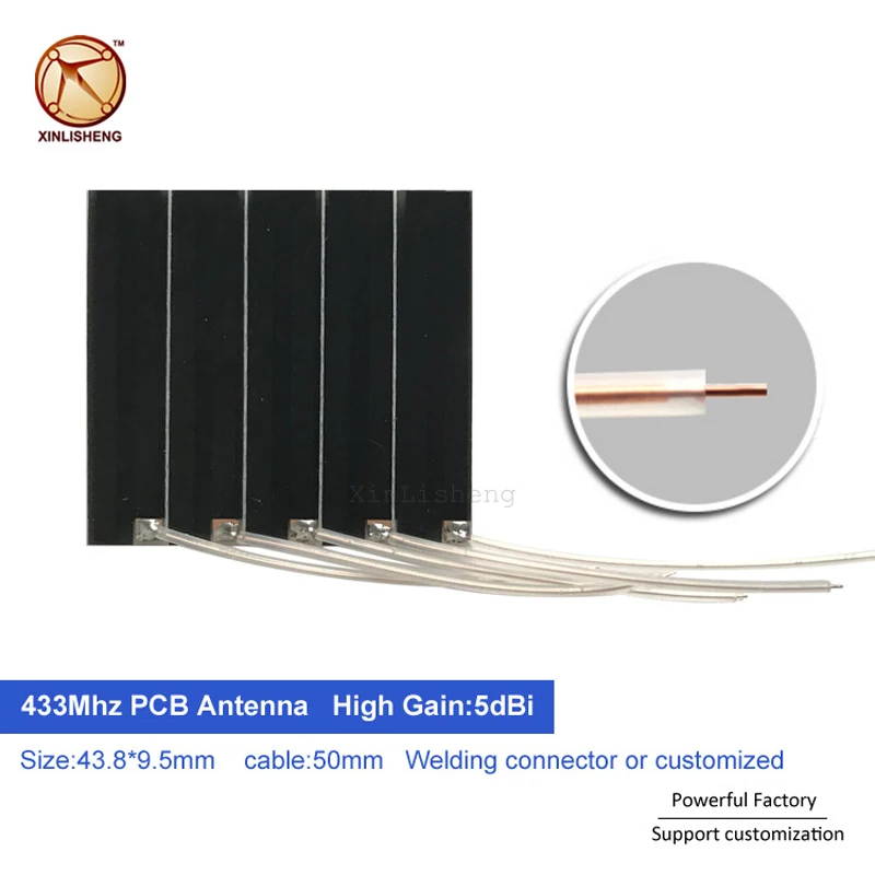 Top quality 433mhz Build-in FPC patch antenna with wifi RG178 cable ufl