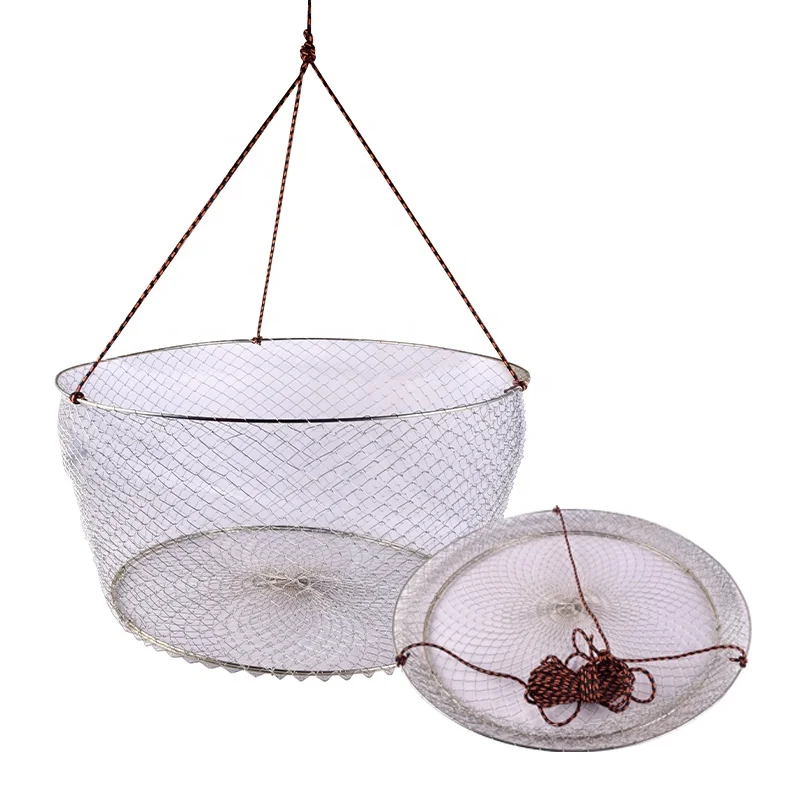 Crab Traps Fishing Accessories Metal Crab Pot Lobster Trap Iron Wire Net Japan Saltwater Iron Lobster Crab Cages Fishing Tool