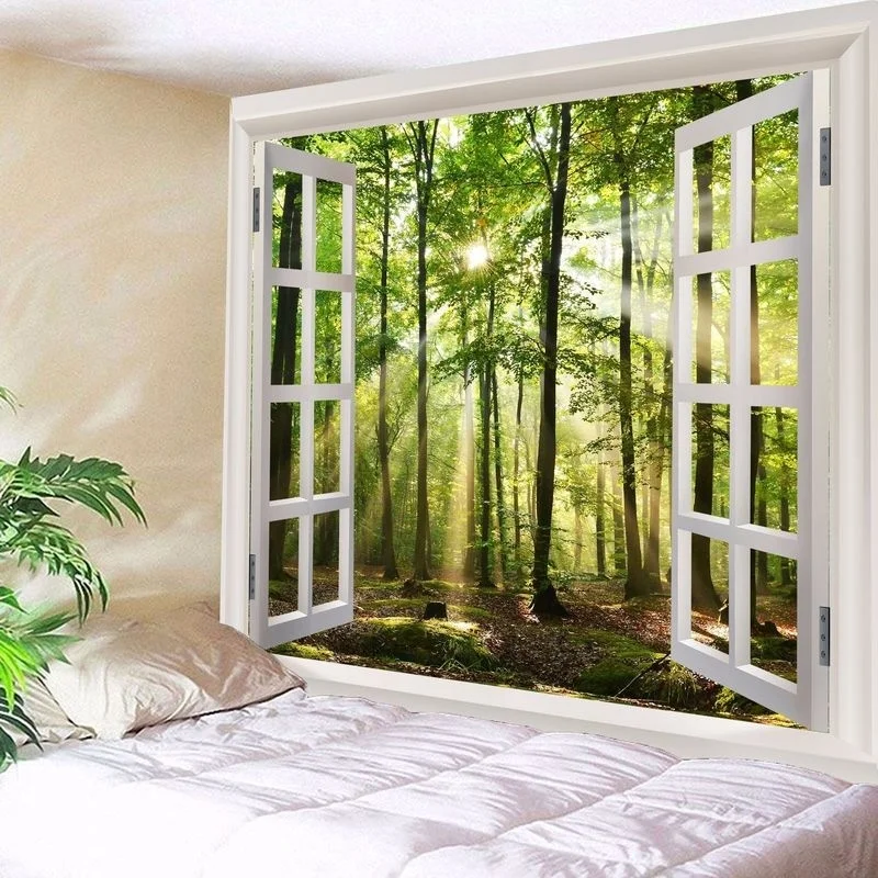 Ocean Tapestry Manufacturer Colorful Bohemian Abstract Hippie Trippy Wall Hanging Psychedelic Tapestry