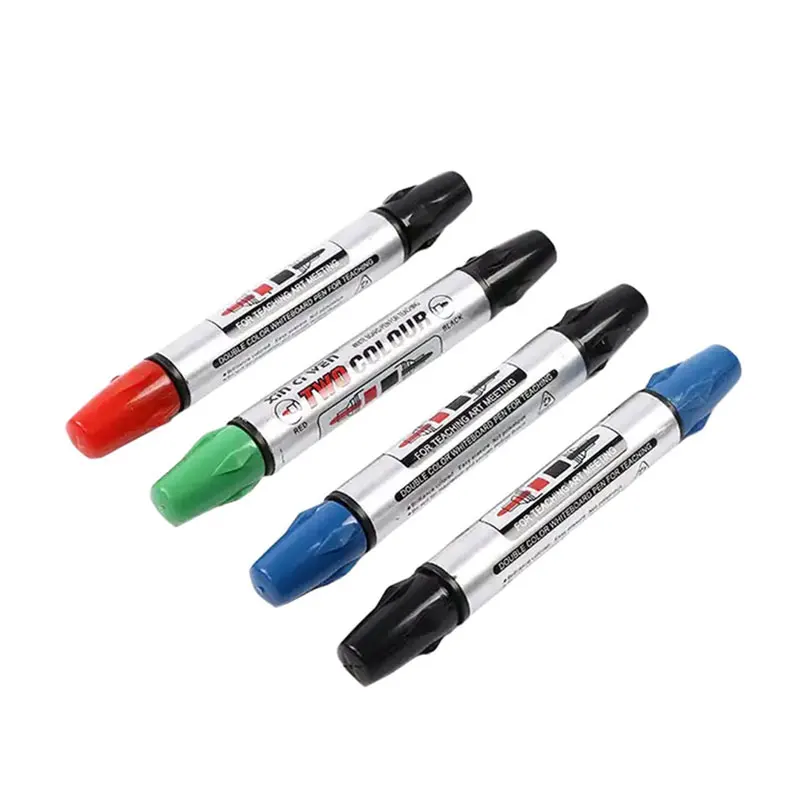 BECOL Wholesale Oil Based Bullet Point Whiteboard Marker Pen Dry Erase Double Head Whiteboard Markers for Office