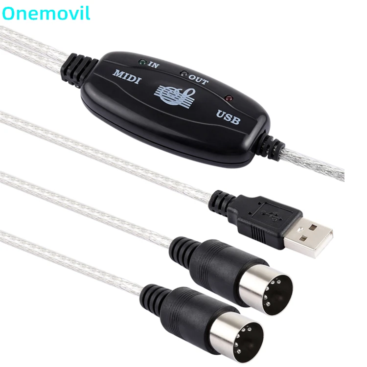 Прямая поставка, Кабель-адаптер длиной 1,8 м с интерфейсом USB на MIDI, кабель-преобразователь электрического пианино