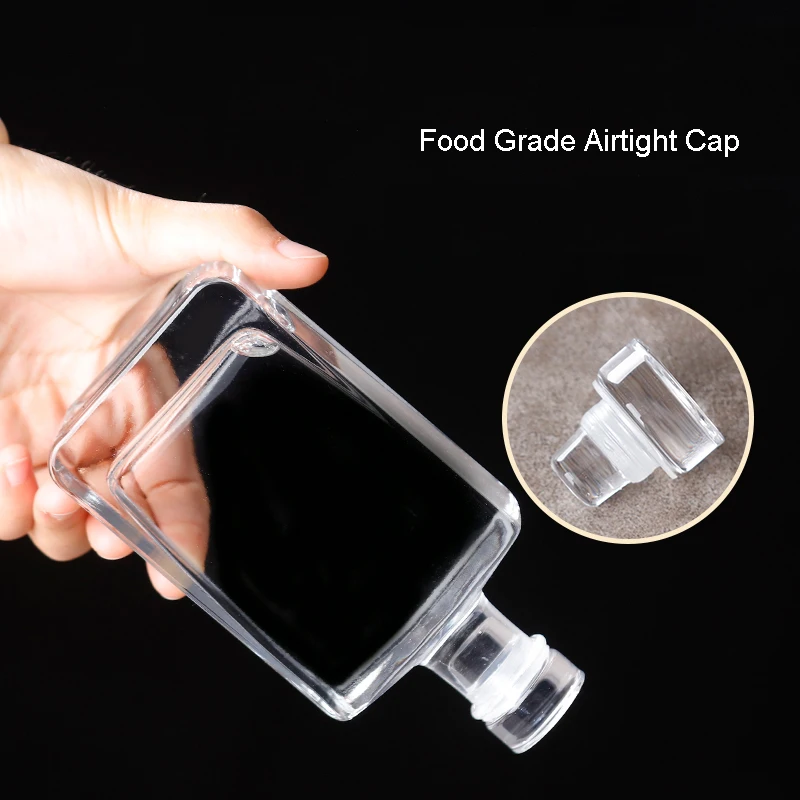 Transparent Wine Bottle 50ml Portable Soda Juice Glass Bottle with Cork