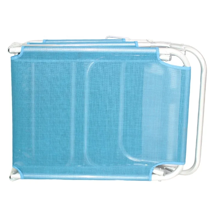 Outdoor Adjustable Backrest Folding Aluminium Portable Beach Sun Bed Lightweight Beach Loungers Bed