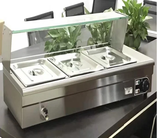 electric two pots bain marie stainless steel Catering Equipment Commercial Stainless Steel Electric Food Warmer