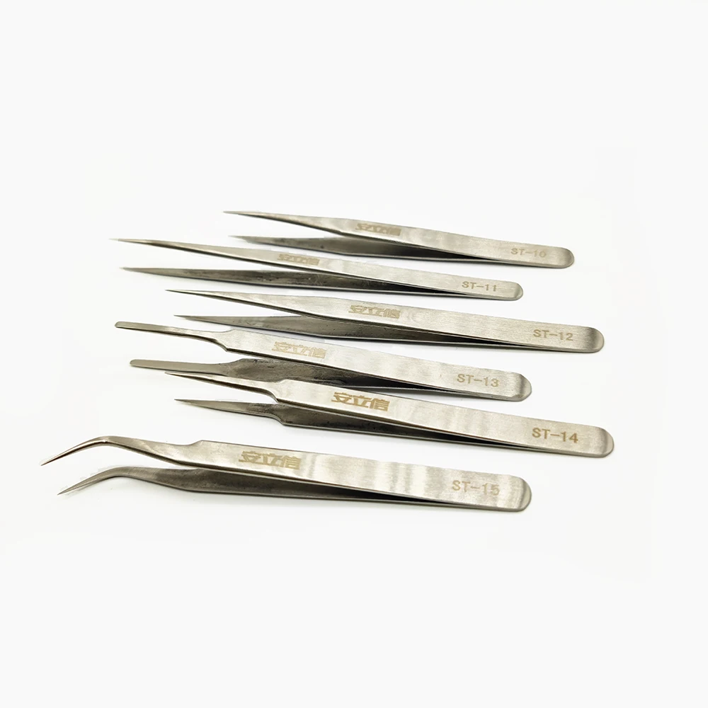 Anti Static Hand Crafted Volume Eyelash Extension Tweezers Stainless Steel Pincette