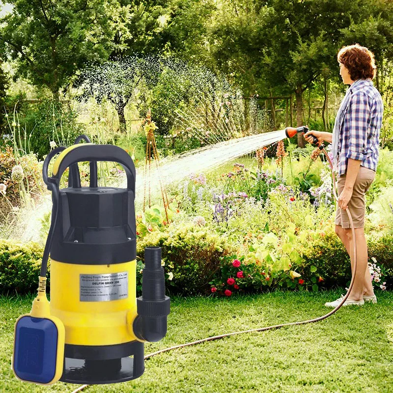 1HP 50HZ Portable Plastic Case Electric Small Clean Water Submersible Garden Pump For Irrigation