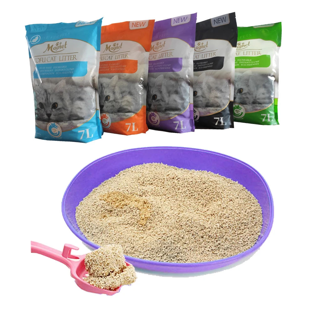 pet litter hot sale natural plant cat litter crushed tofu litter