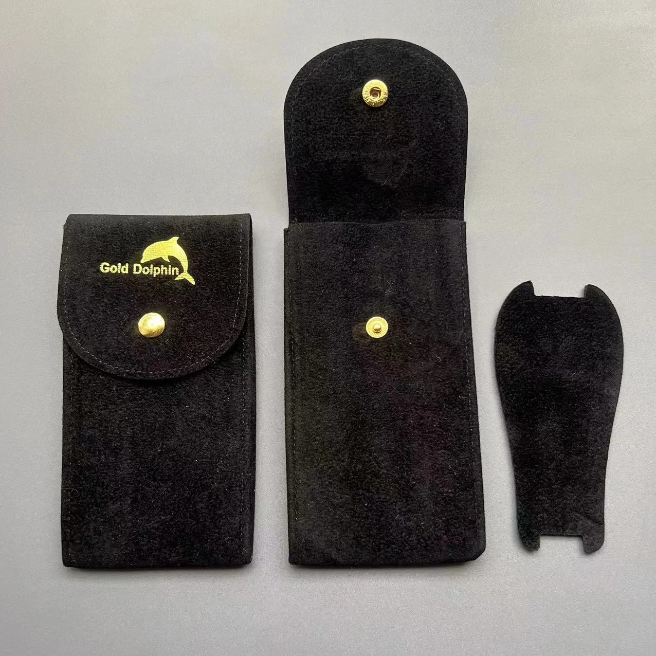 Custom colorful travel gift suede packaging bag portable velvet bag Luxury Envelope Velvet Watch Pouch w/Insert for storage