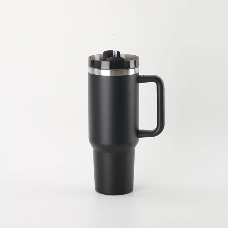 Most Popular Lead Free Adventure Insulated Travel Mug 40oz Black Chroma Tumbler With Handle And Straw