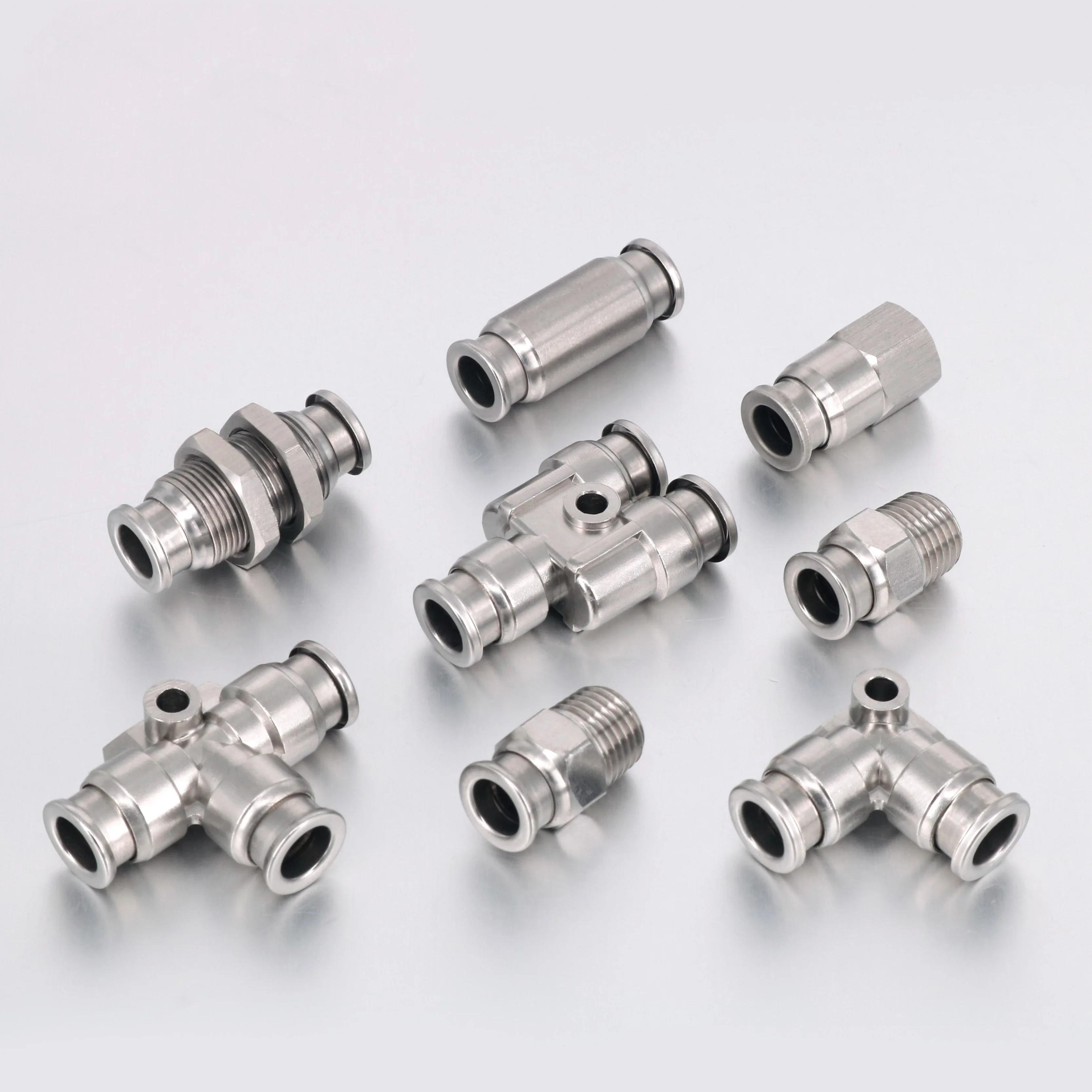 PC Stainless steel pneumatic Quick Coupler for Air Hose Fittings and flexible pipe fitting with all series of smc fitting